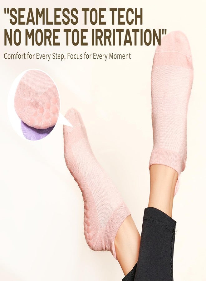 Bearbay Pilates Socks for Women - Non Slip Grip Socks for Yoga, Barre, Hospital, Barefoot - Image 5
